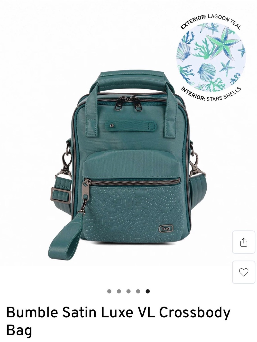 lug Bumble Satin Luxe VL Crossbody Bag - Lagoon Teal